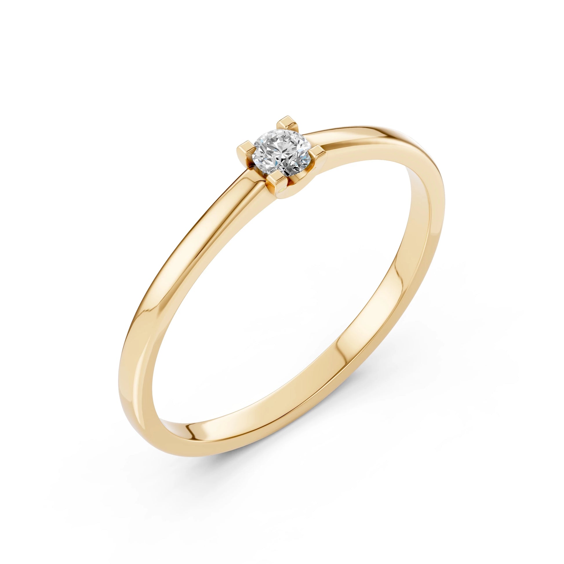 Solitaire Ring (Round), 0.1 ct — 101-10117(3.0)