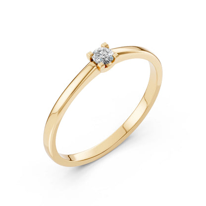 Solitaire Ring (Round), 0.1 ct — 101-10117(3.0)