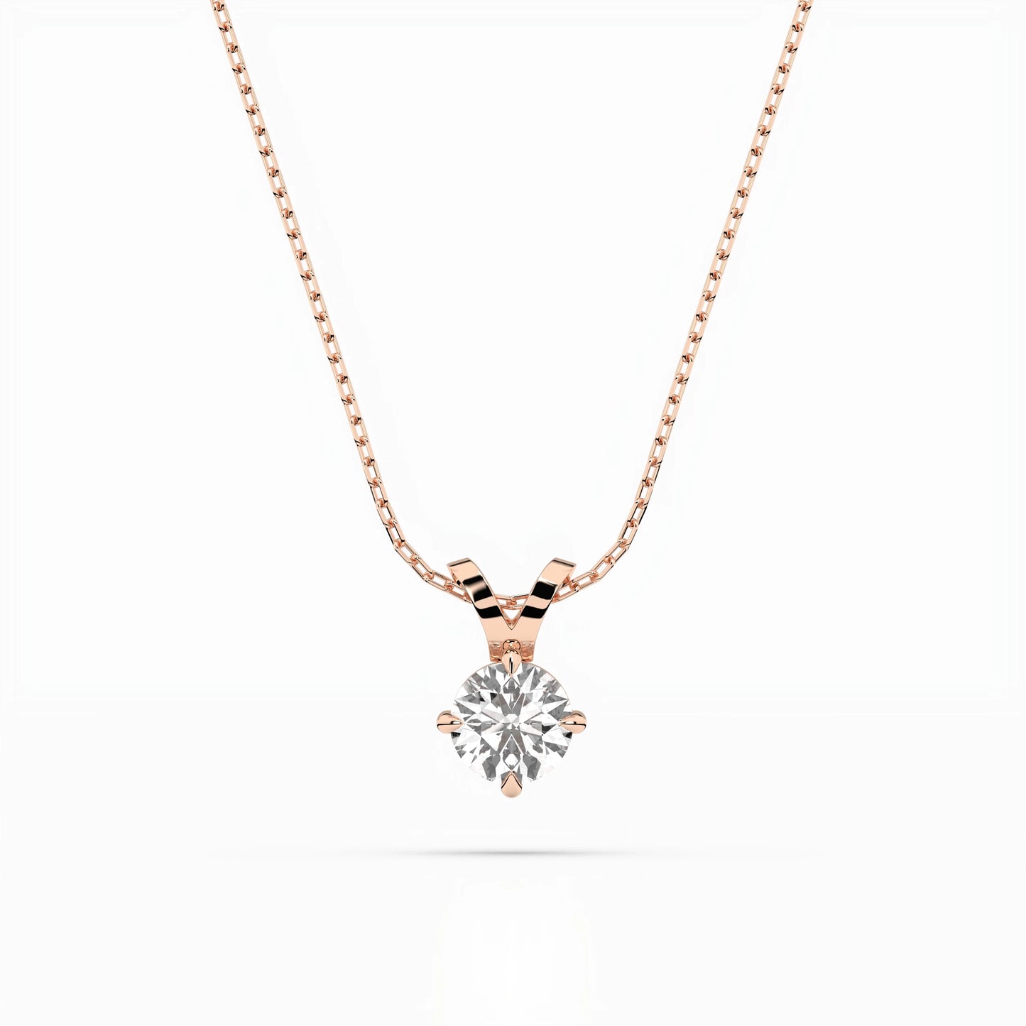 Solitaire Necklace (Round), 0.3 ct — 104-10037(4.2)