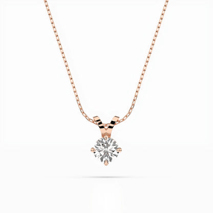 Solitaire Necklace (Round), 0.3 ct — 104-10037(4.2)