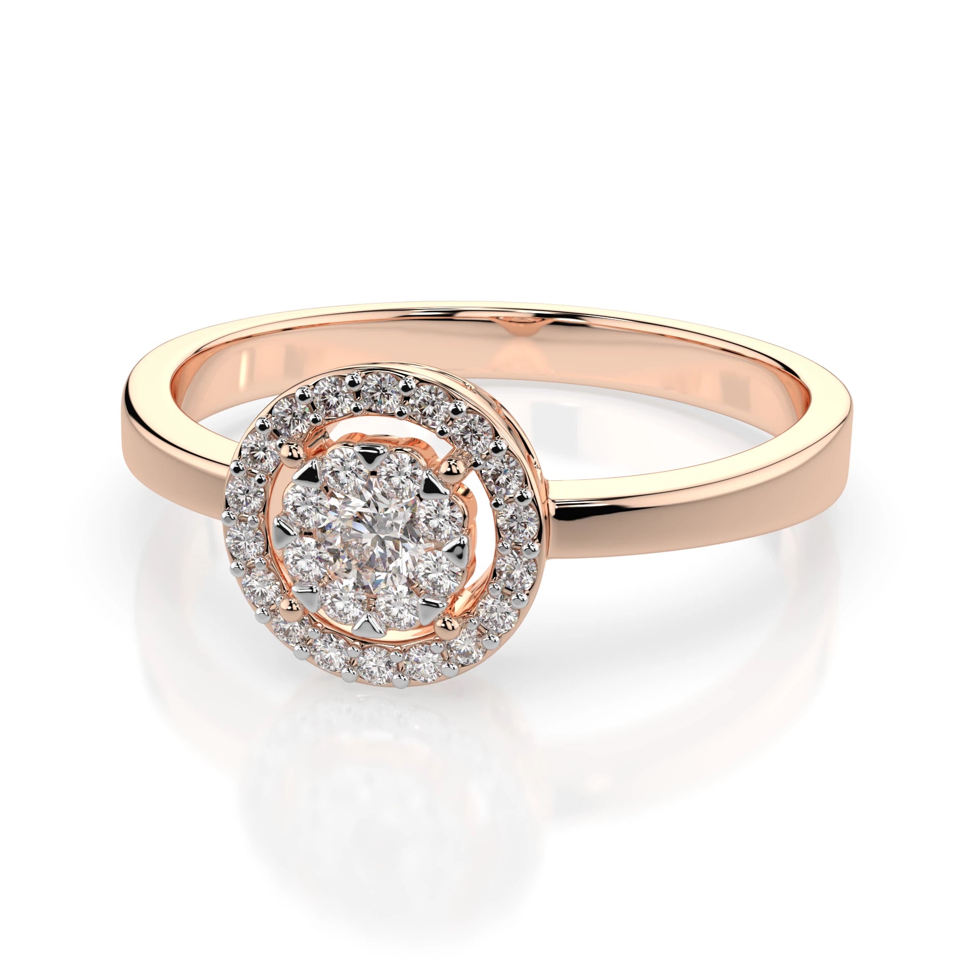 Illusion Ring (Round), 0.1 ct — 101-10018/1(3.0)