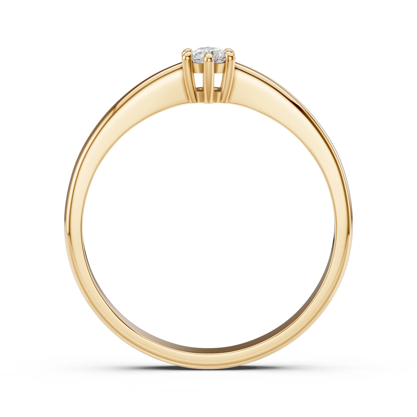 Solitaire Ring (Round), 0.1 ct — 101-10151(3.0)
