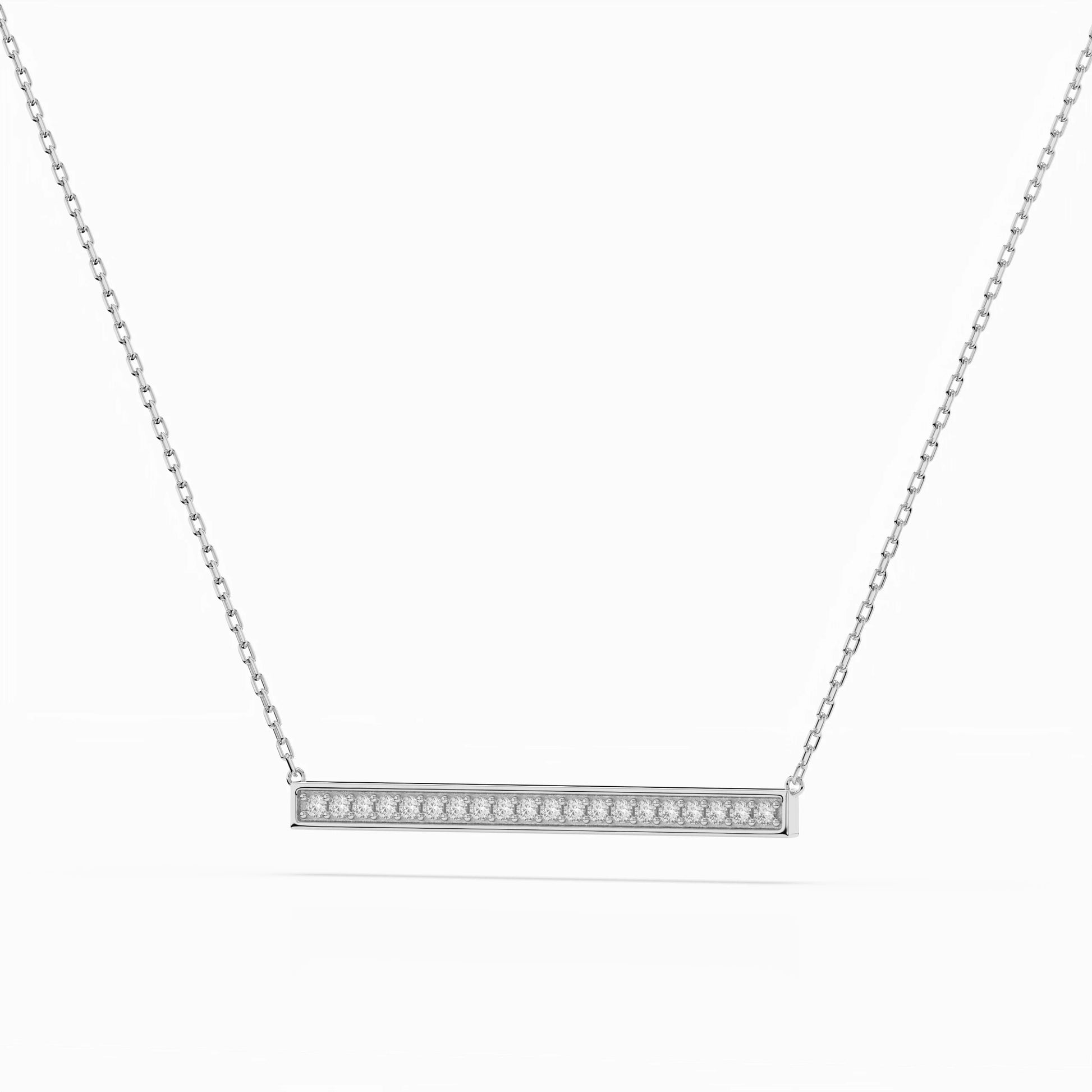 Minimalism Necklace (Round), 0.12 ct — 104-10024
