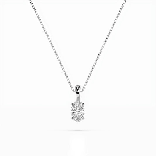 Solitaire Necklace (Oval), 0.3 ct — 104-10069(0.30)OV