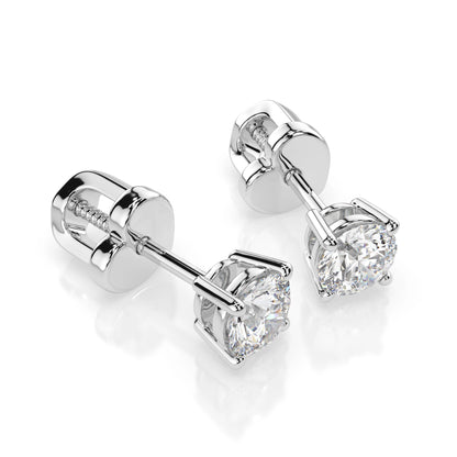 Solitaire Butterfly Earring (Round), 0.6 ct — 102-10012/1(4.2)