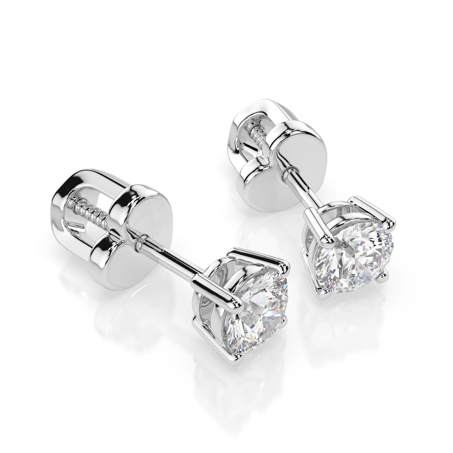 Solitaire Butterfly Earring (Round), 0.4 ct — 102-10012/1(3.7)