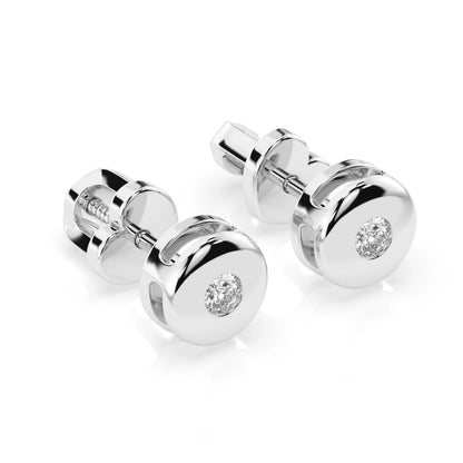 Solitaire Butterfly Earring (Round), 0.08 ct — 102-10048