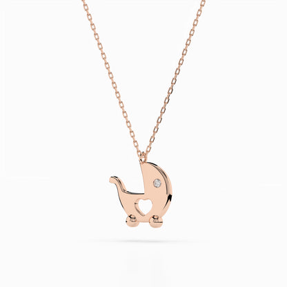 Minimalism Necklace (Round), 0.01 ct — 104-10029