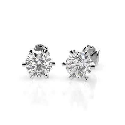 Solitaire Butterfly Earring (Round), 0.9 ct — 102-10040/1(4.8)