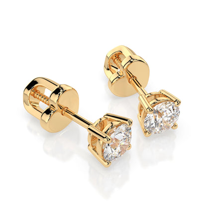 Solitaire Butterfly Earring (Round), 0.4 ct — 102-10012/1(3.7)