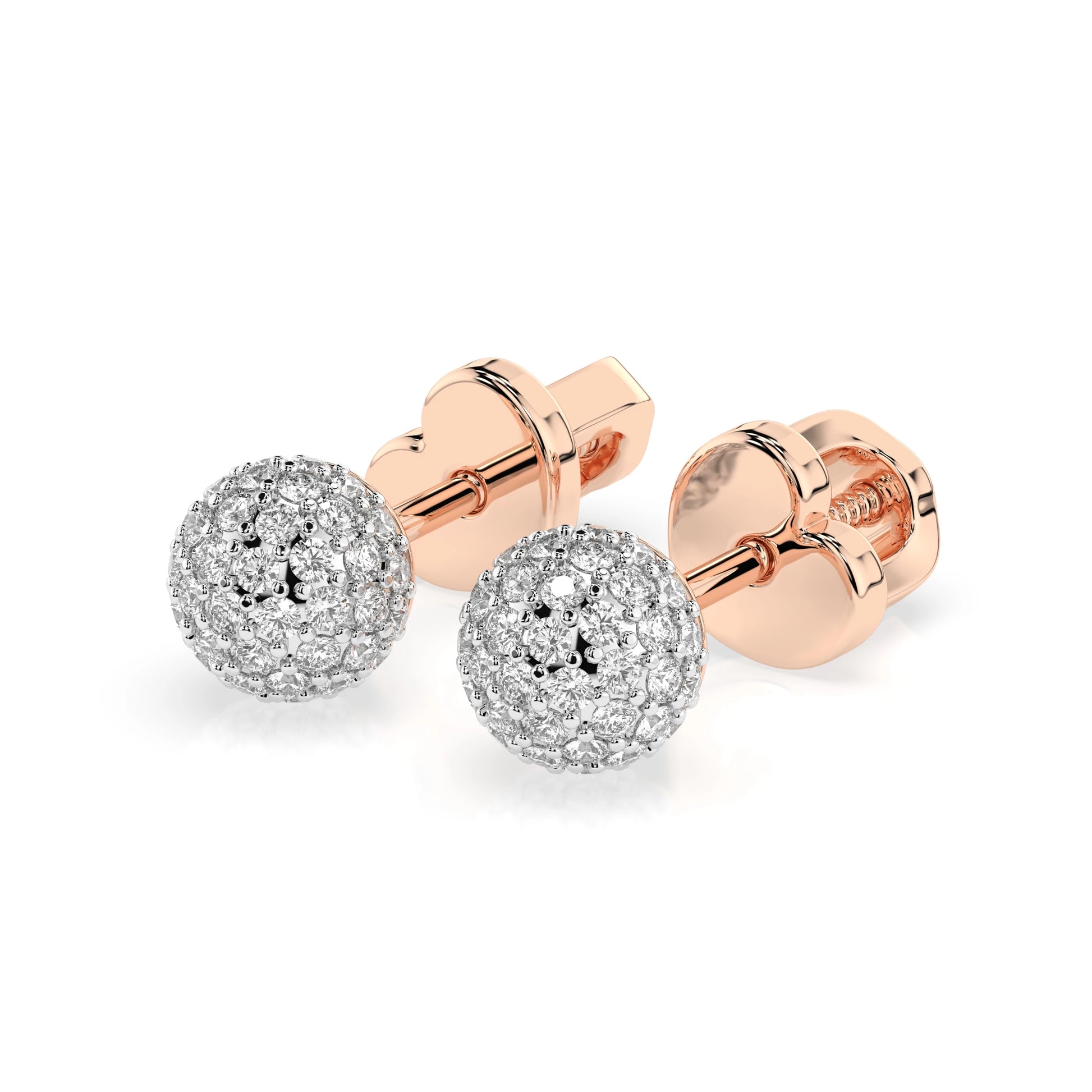 Illusion Earring (Round), 0.46 ct — 102-10090