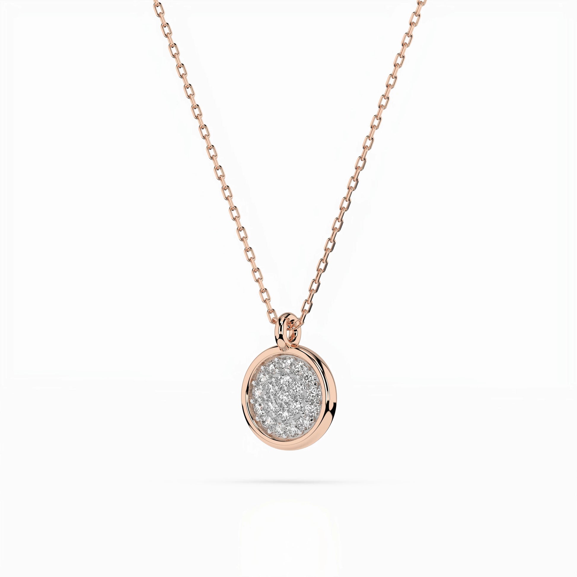 Illusion Necklace (Round), 0.12 ct — 104-10022