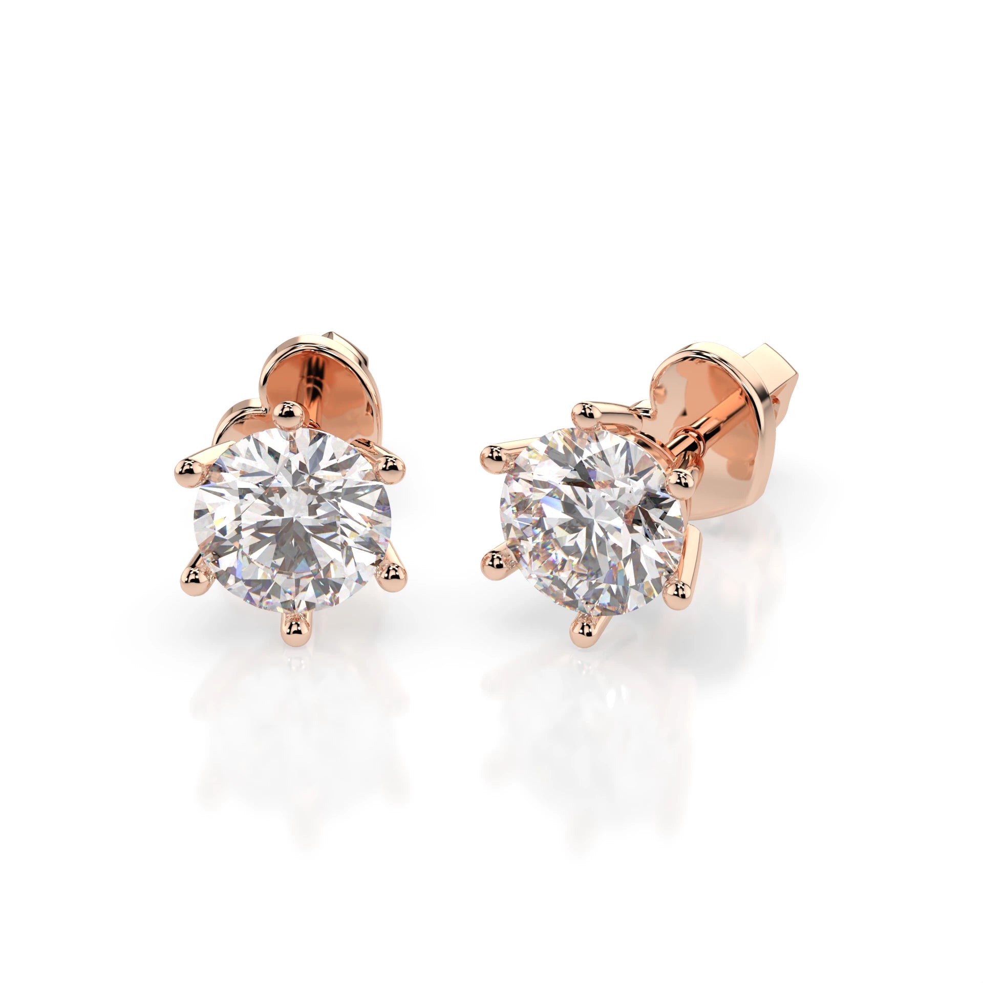 Solitaire Butterfly Earring (Round), 1.0 ct — 102-10151(5.1)
