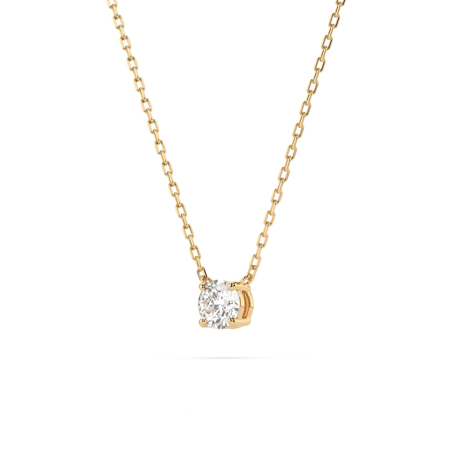 Solitaire Necklace (Round), 0.2 ct — 104-10040(3.7)