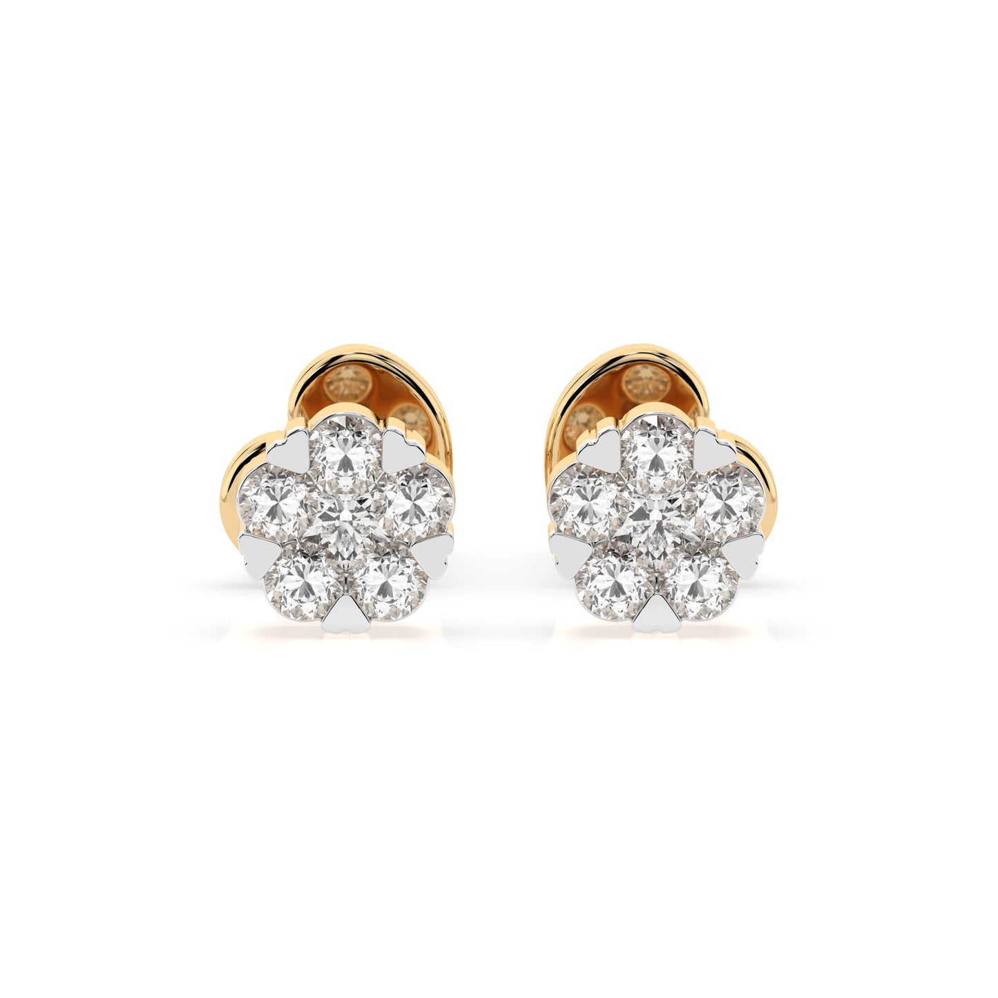 Illusion Earring (Round), 0.06 ct — 102-10015/2(2.0)