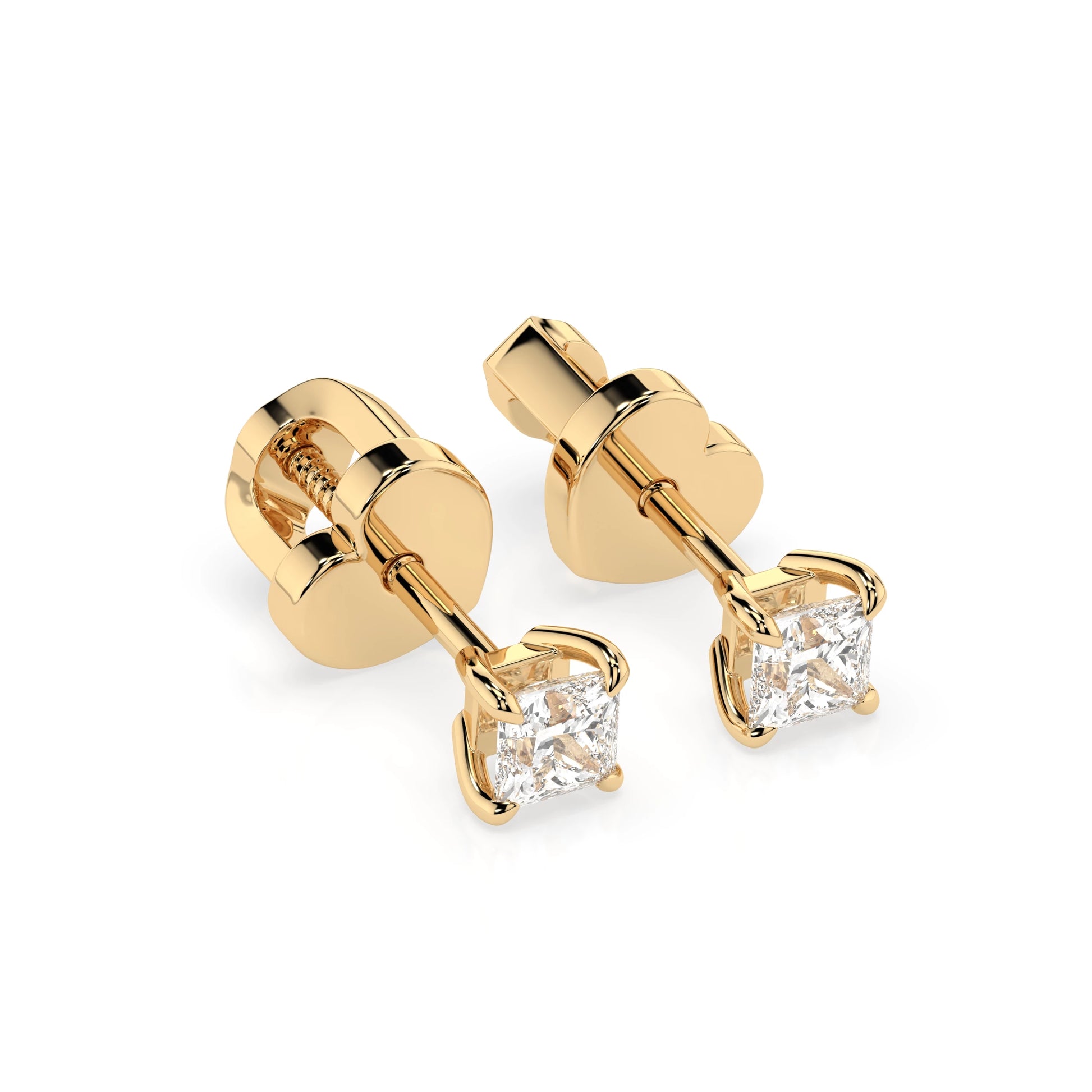 Solitaire Butterfly Earring (Princess), 0.2 ct — 102-10113(2.5)PR