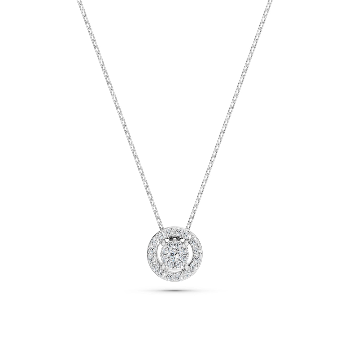 Illusion Necklace (Round), 0.03 ct — 104-10002(2.0)