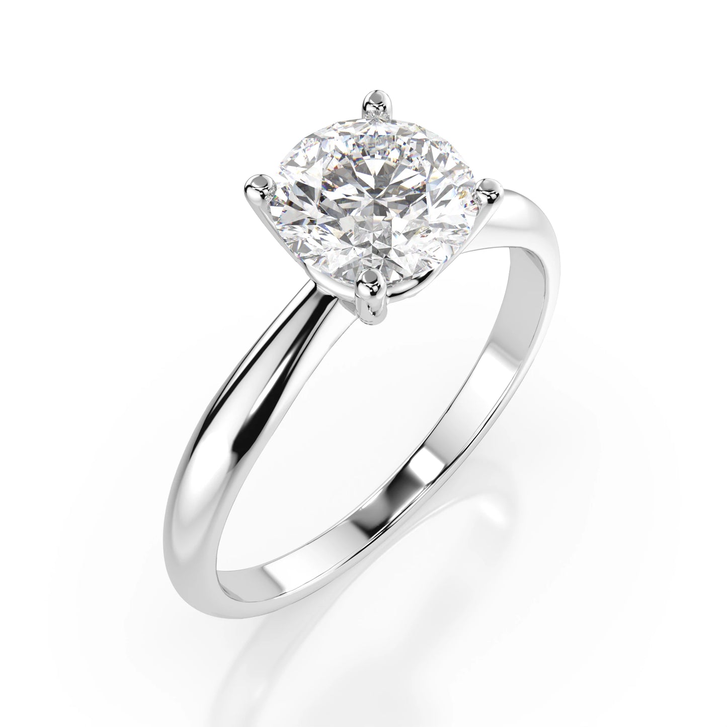 Solitaire Ring (Round), 1.0 ct — 101-10021(6.5)