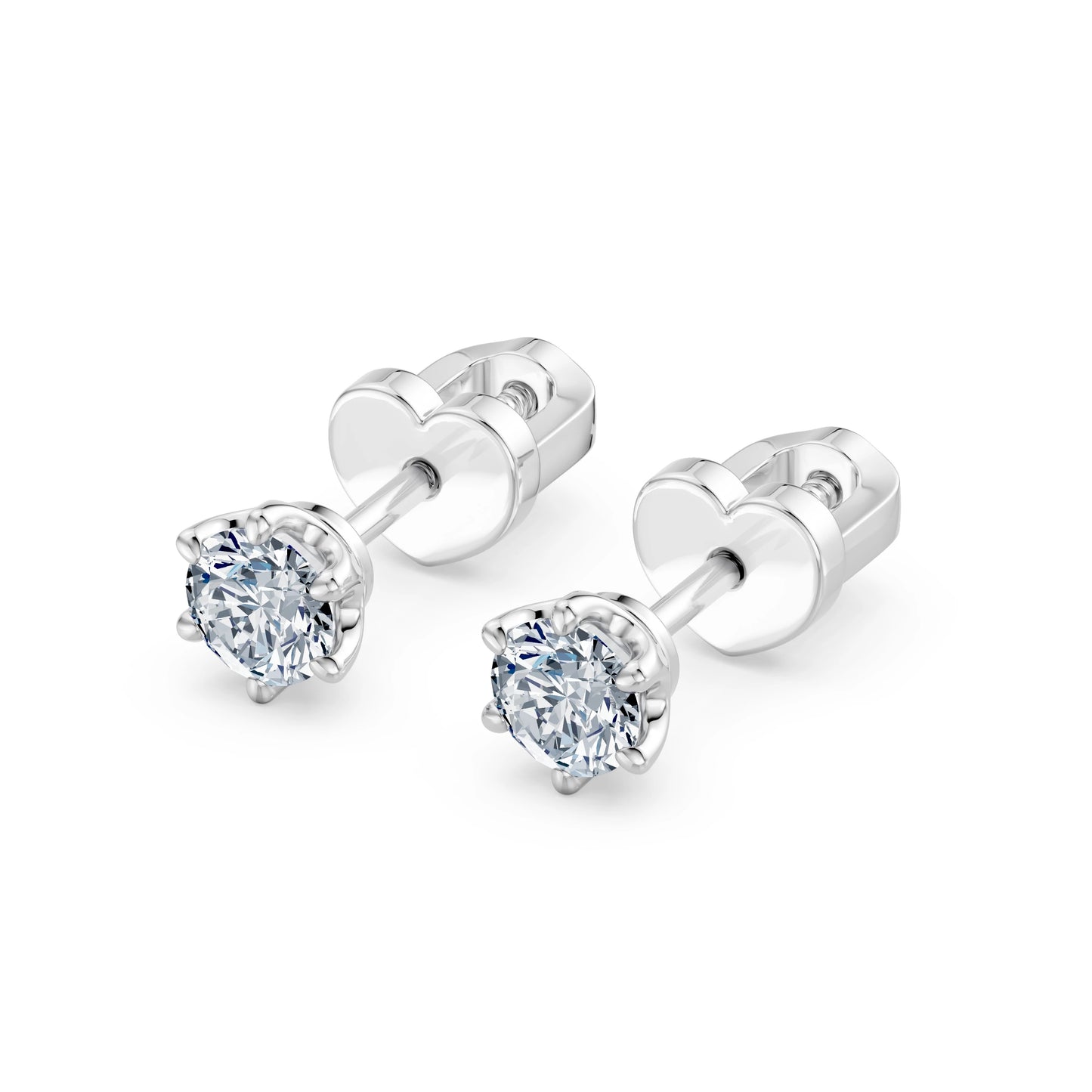 Solitaire Butterfly Earring, 0.6 ct — 102-10040/1(4.2)