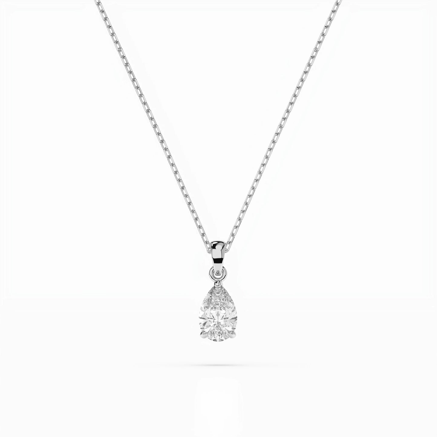 Solitaire Necklace (Pear), 0.3 ct — 104-10067(0.30)PAR