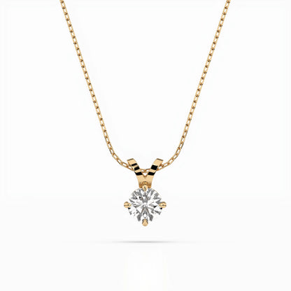 Solitaire Necklace (Round), 0.3 ct — 104-10037(4.2)