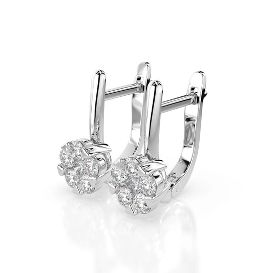 Illusion Earring (Round), 0.2 ct — 102-10015/1(3.0)