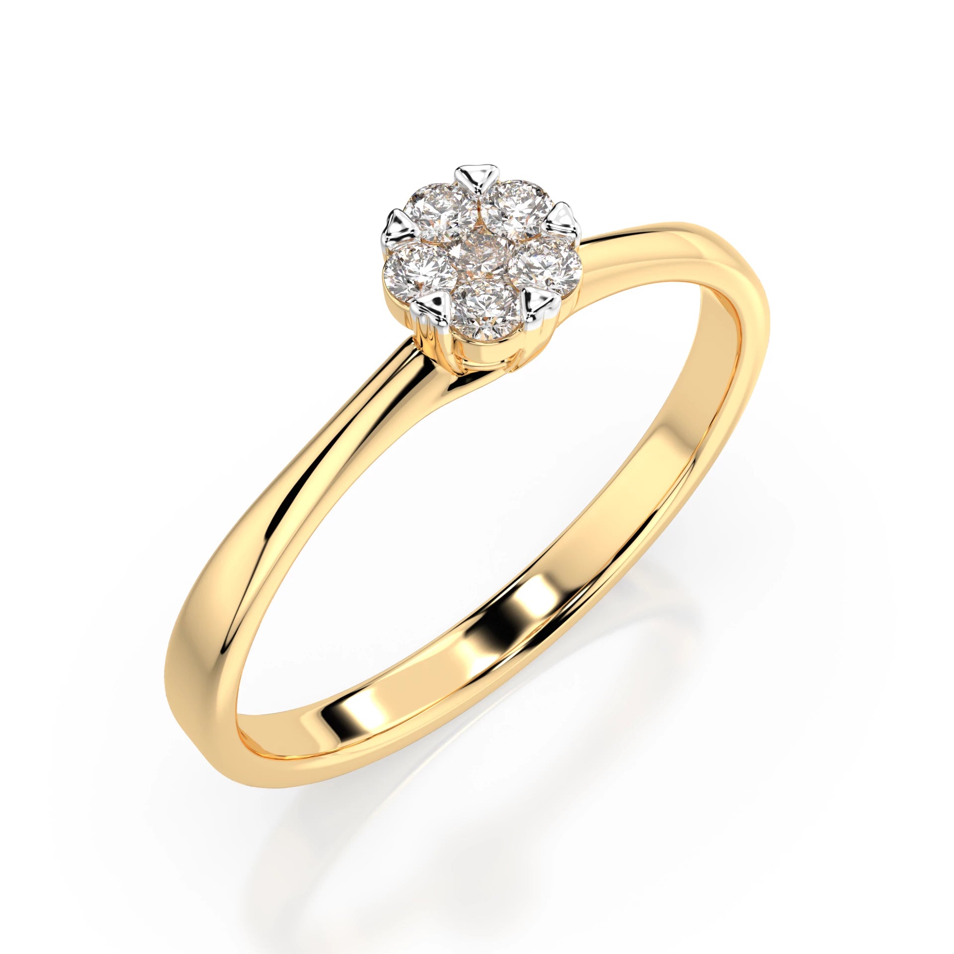 Illusion Ring (Round), 0.03 ct — 101-10015/1(2.0)
