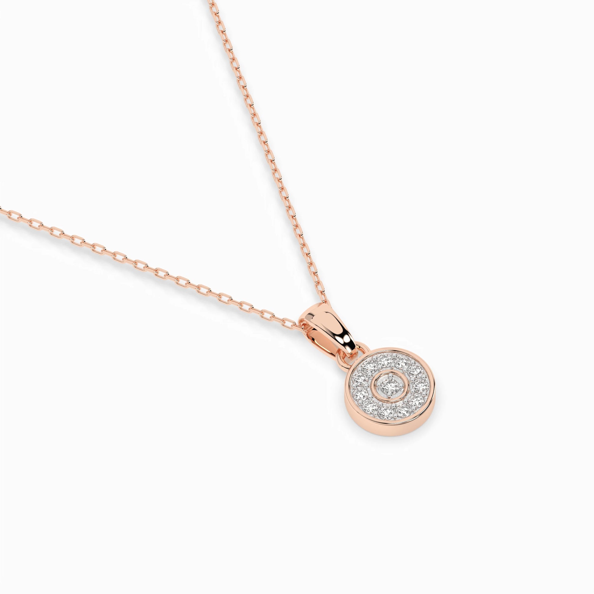 Illusion Necklace (Round), 0.01 ct — 104-10032