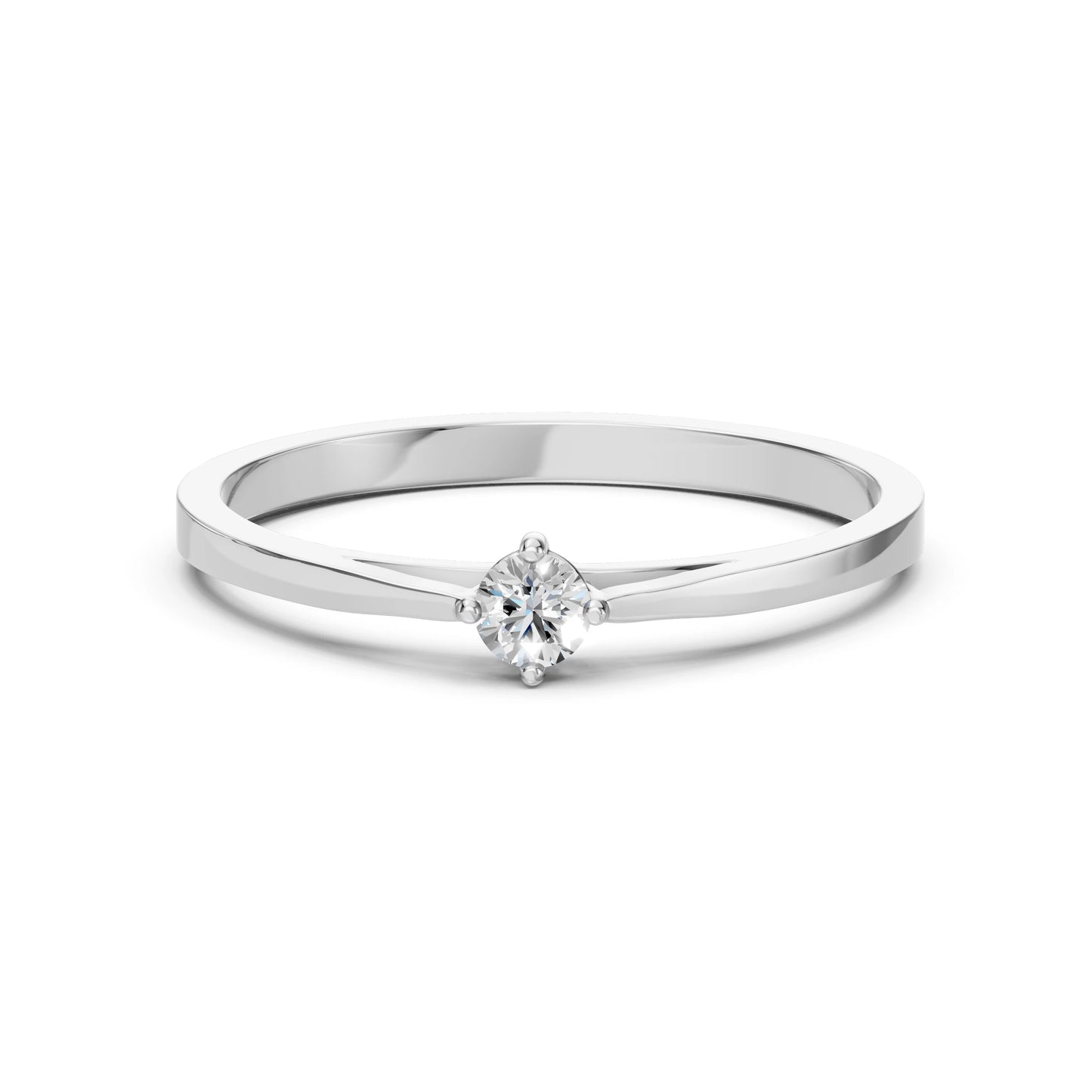 Solitaire Ring (Round), 0.1 ct — 101-10125(3.0)