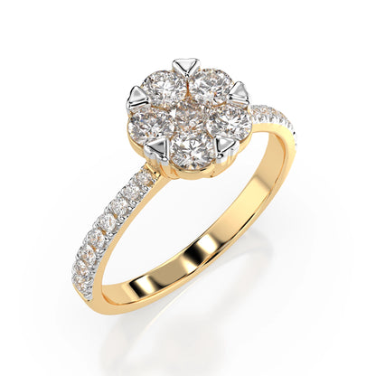 Illusion Ring (Round), 0.15 ct — 101-10015/4(3.4)