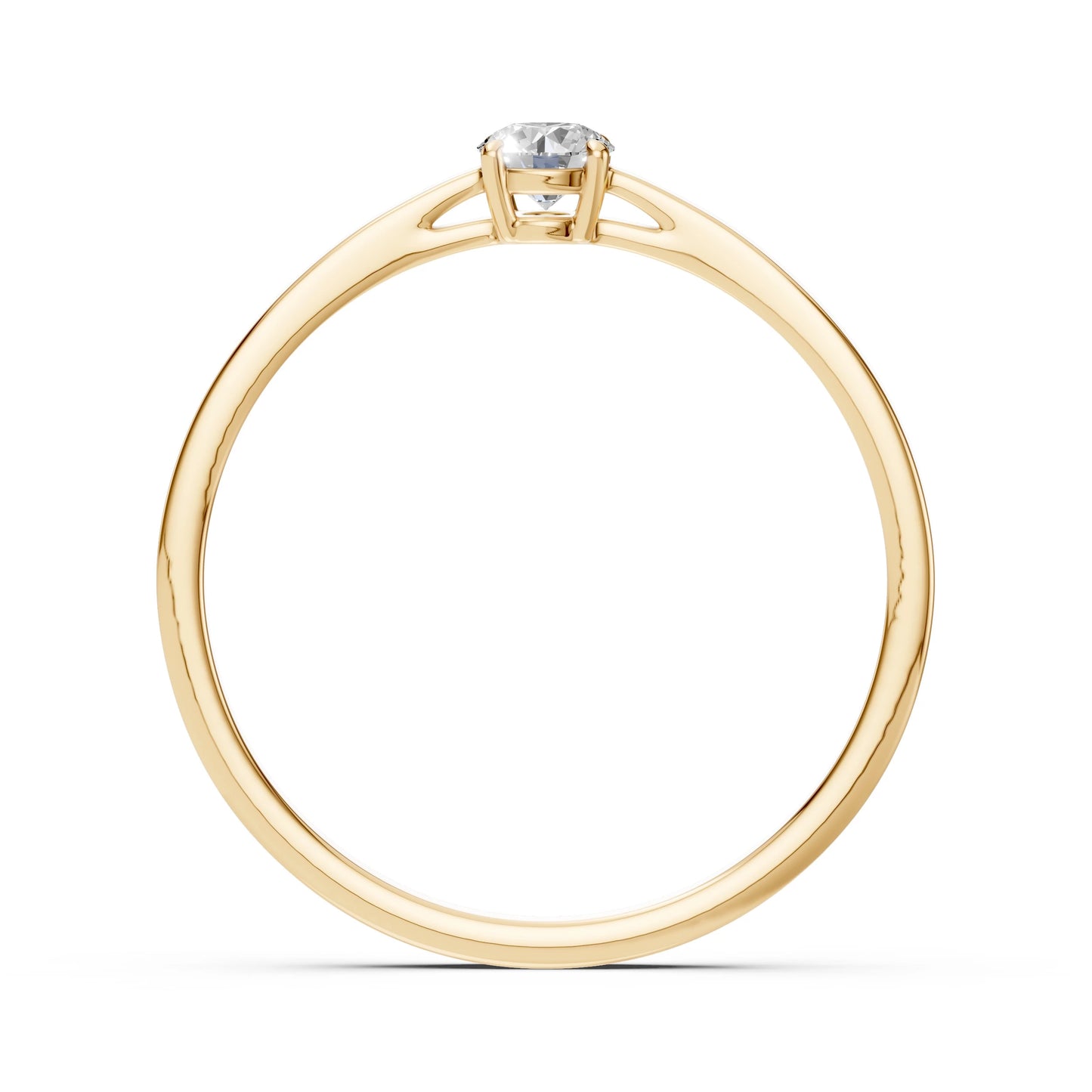 Solitaire Ring (Round), 0.15 ct — 101-10012/1(3.4)