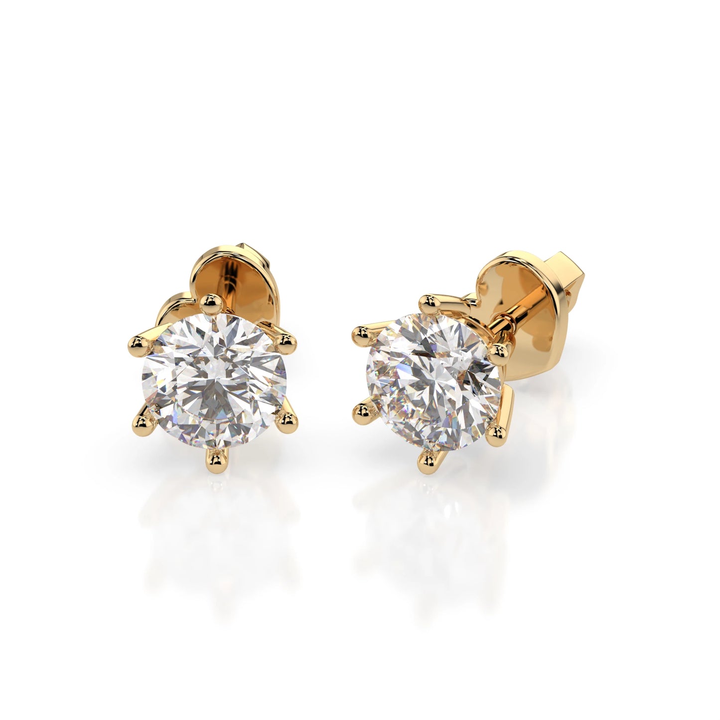 Solitaire Butterfly Earring (Round), 1.0 ct — 102-10151(5.1)