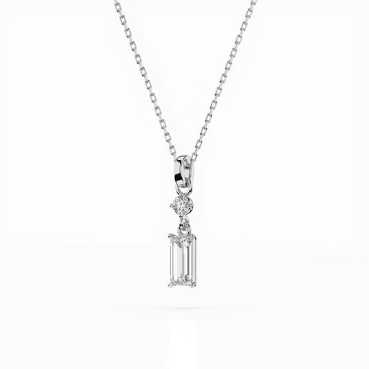 Solitaire Necklace (Baguette), 0.04 ct — 104-10071/2(0.30)BAQ