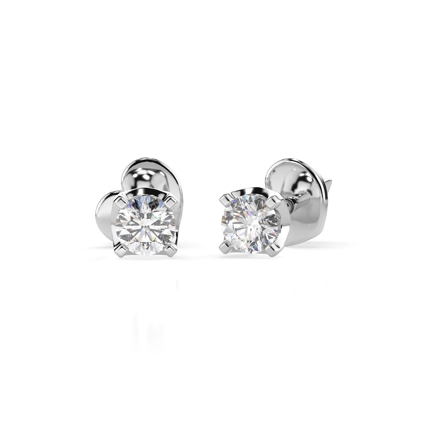Solitaire Butterfly Earring (Round), 0.2 ct — 102-10020(3.0)