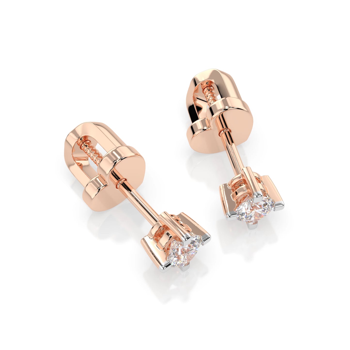 Solitaire Butterfly Earring (Round), 0.2 ct — 102-10025(3.0)
