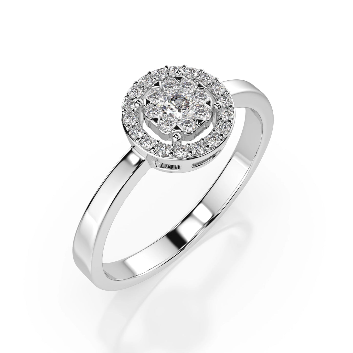 Illusion Ring (Round), 0.06 ct — 101-10018/1(2.5)