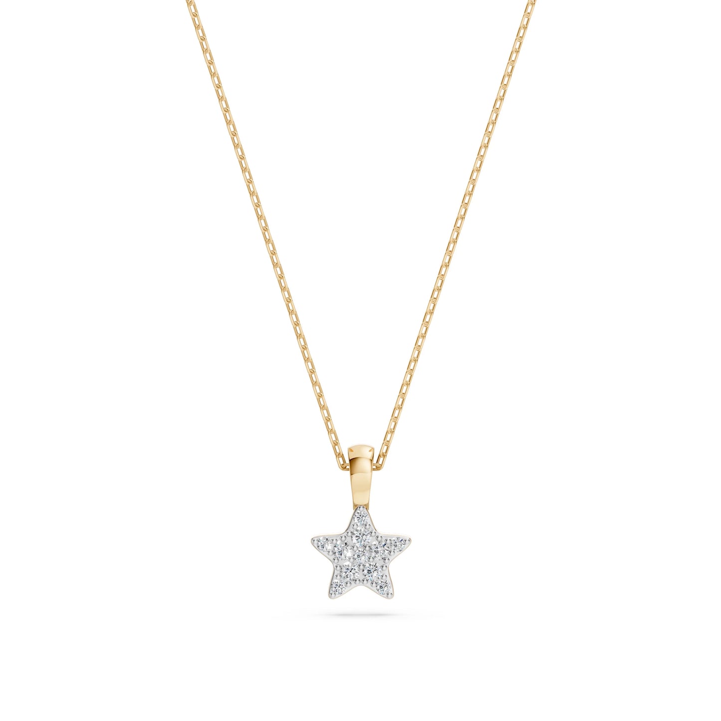 Minimalism Necklace (Round), 0.03 ct — 104-10077