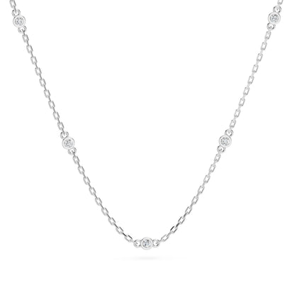 Minimalism Necklace (Round), 0.07 ct — 104-10080/5(1.4)