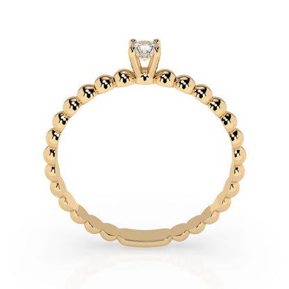Solitaire Ring (Round), 0.08 ct — 101-10039(2.7)