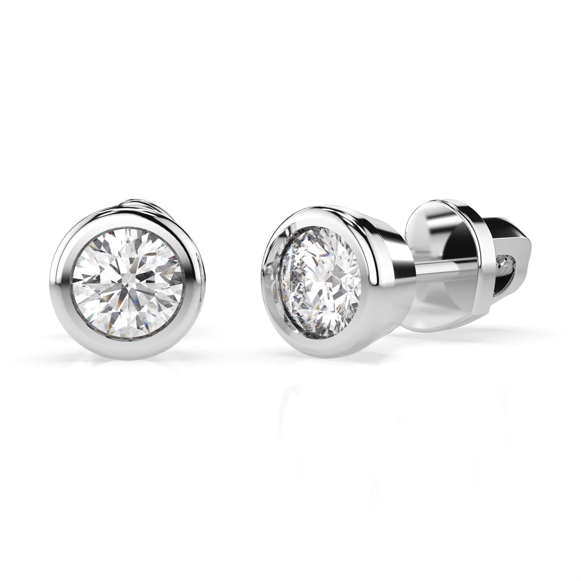 Solitaire Butterfly Earring (Round), 0.6 ct — 102-10010(4.2)