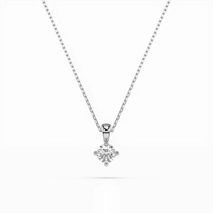 Solitaire Necklace (Round), 0.2 ct — 104-10011(3.7)