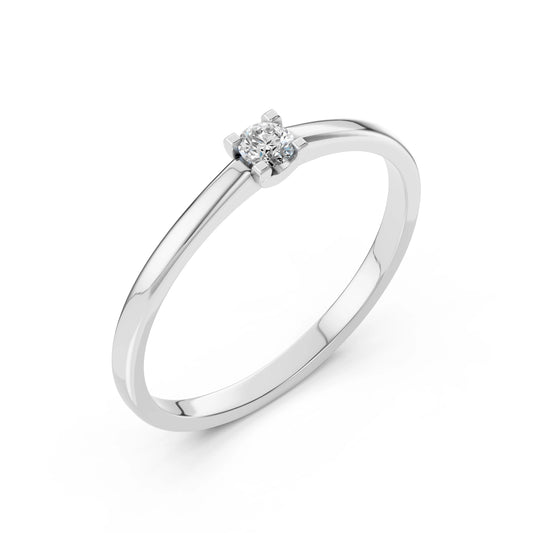 Solitaire Ring (Round), 0.1 ct — 101-10117(3.0)