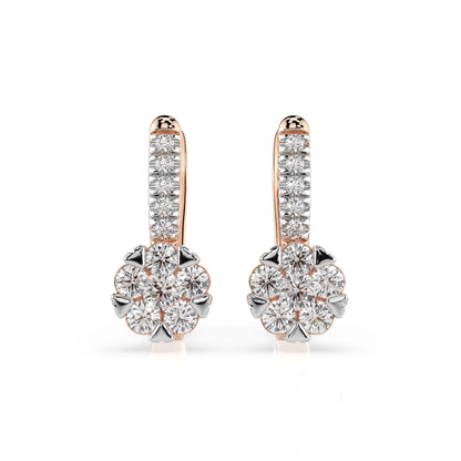 Illusion Earring (Round), 0.12 ct — 102-10015/4(2.5)