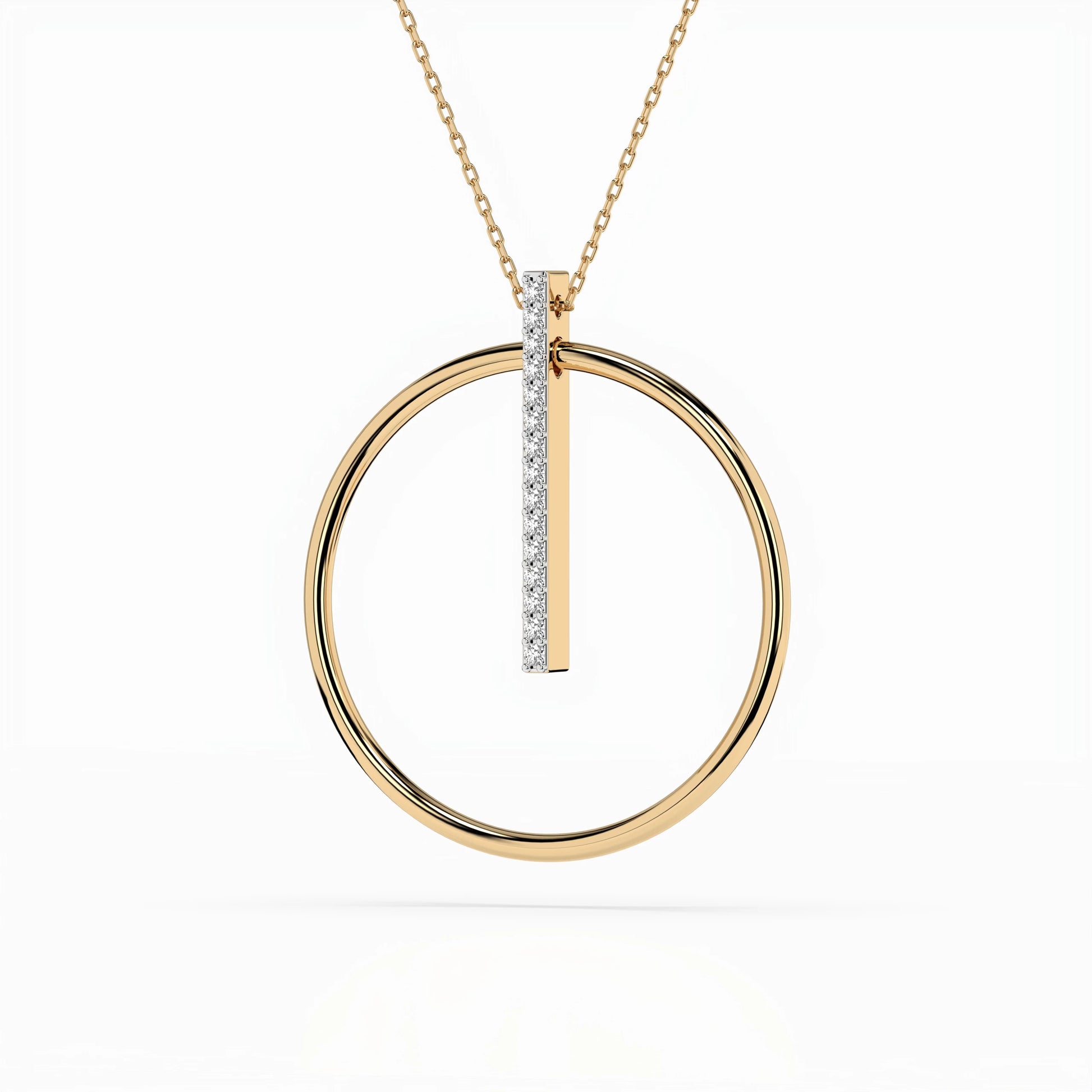 Minimalism Necklace (Round), 0.09 ct — 104-10047