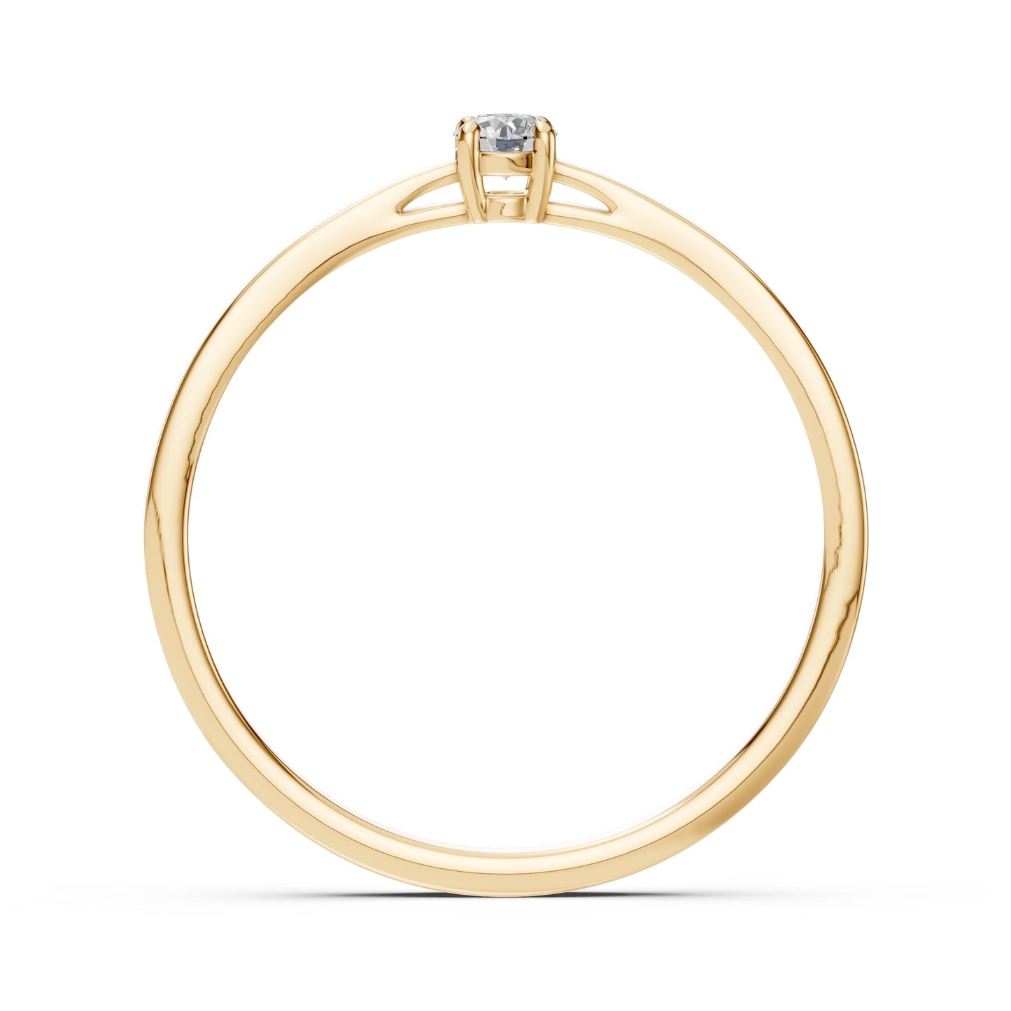 Solitaire Ring (Round), 0.06 ct — 101-10012/1(2.5)