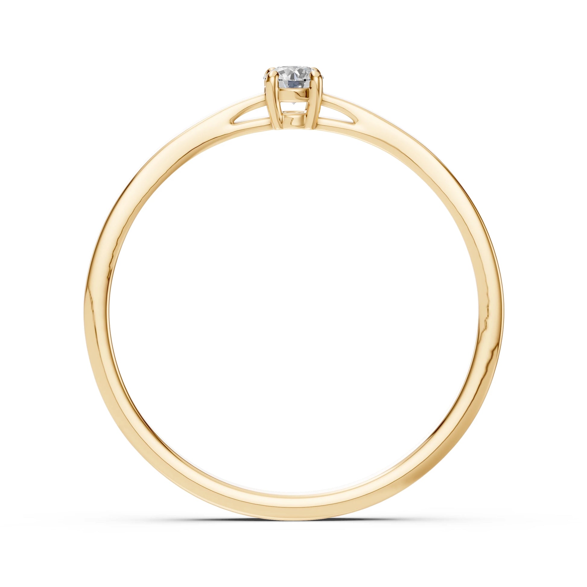 Solitaire Ring (Round), 0.06 ct — 101-10012/1(2.5)