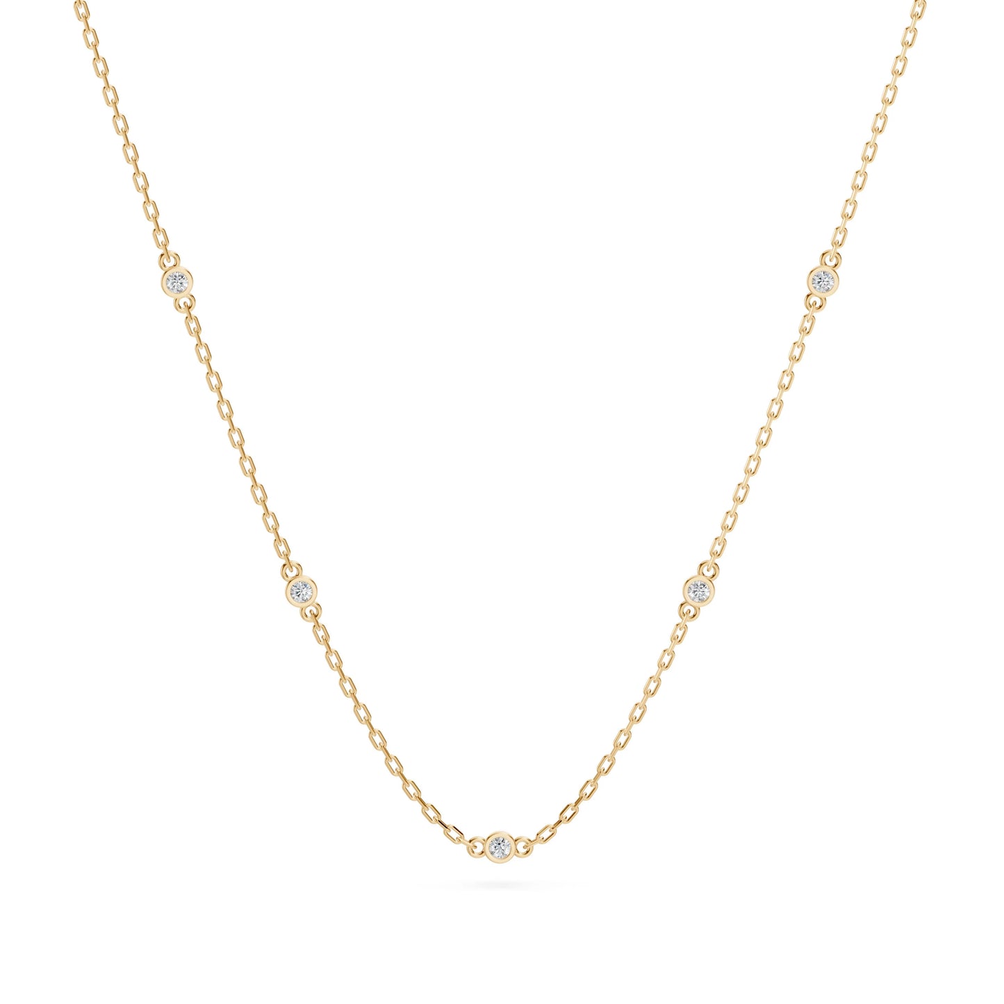 Minimalism Necklace (Round), 0.07 ct — 104-10080/5(1.4)