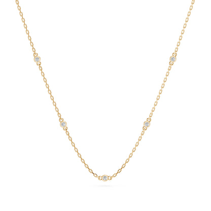 Minimalism Necklace (Round), 0.07 ct — 104-10080/5(1.4)