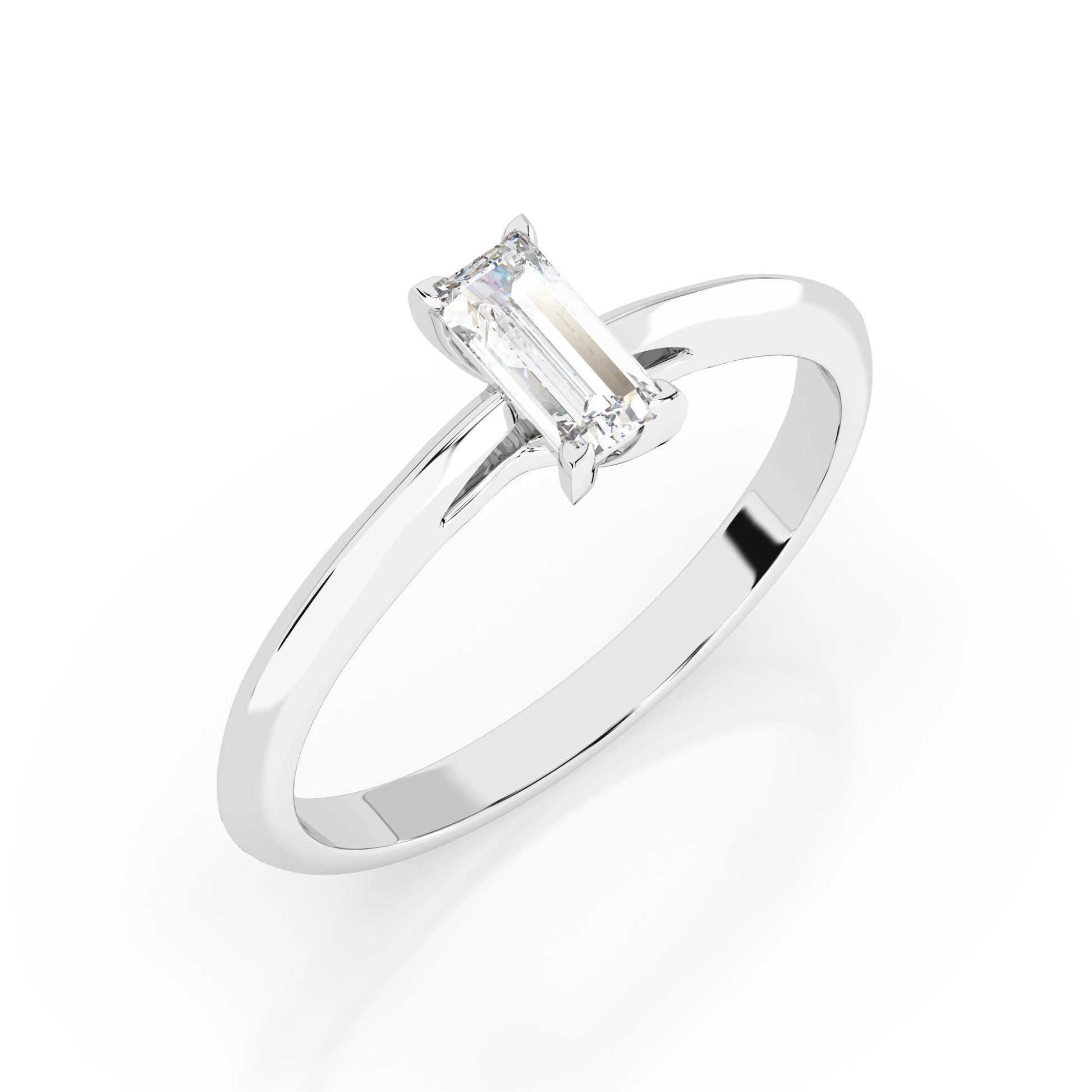 Solitaire Ring (Baguette), 0.3 ct — 101-10190(0.30)BAQ