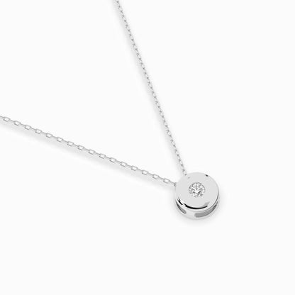 Solitaire Necklace (Round), 0.04 ct — 104-10015(2.2)
